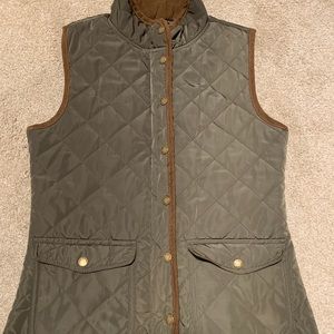 Army Green quilted vest